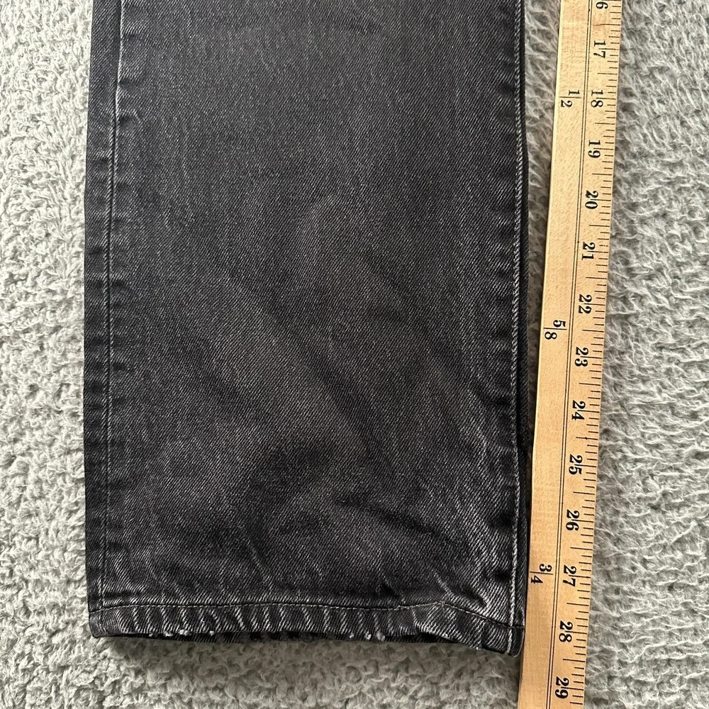 Levis 501xx Jeans Mens 34x30 Black Straight Leg Button Fly Dark Wash Denim Y2K